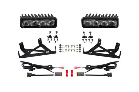 Diode Dynamics 2020-2022 Ford F-250 Super Duty F250 Fog SS6 Sport LED Kit White 6000K