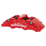 Wilwood Caliper-Aero4-L/H - Red 1.50/1.50in. Pistons 1.25 Disc