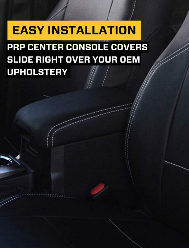 PRP 2013-2017 Subaru Crosstrek Center Console Cover - Black w/ Red Stitch