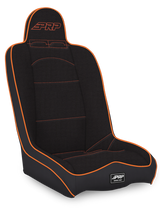 PRP Daily Driver High Back Suspension Seat- Black/Orange Tweed