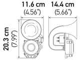 Hella Horn Kit Bx Black Air 1Tone 12/24V