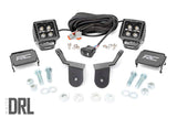 LED Light Kit | Cage Mount | 2" Black Pair | White DRL | Honda Pioneer 1000/Pioneer 1000-6