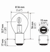 Hella Bulb 6235 12V 35/35W Ba20D B11 S2 Sb