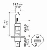 Hella Bulb H1 12V 55W P145S T25 Sb