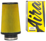 Airaid Universal Air Filter - Cone 3-1/2in Flange x 6in Base x 4-5/8in Top x 9in Height - Synthaflow