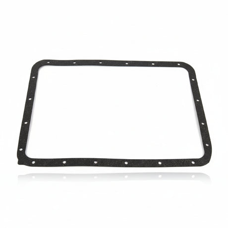 Rectangular gasket with black rubber border on a white background