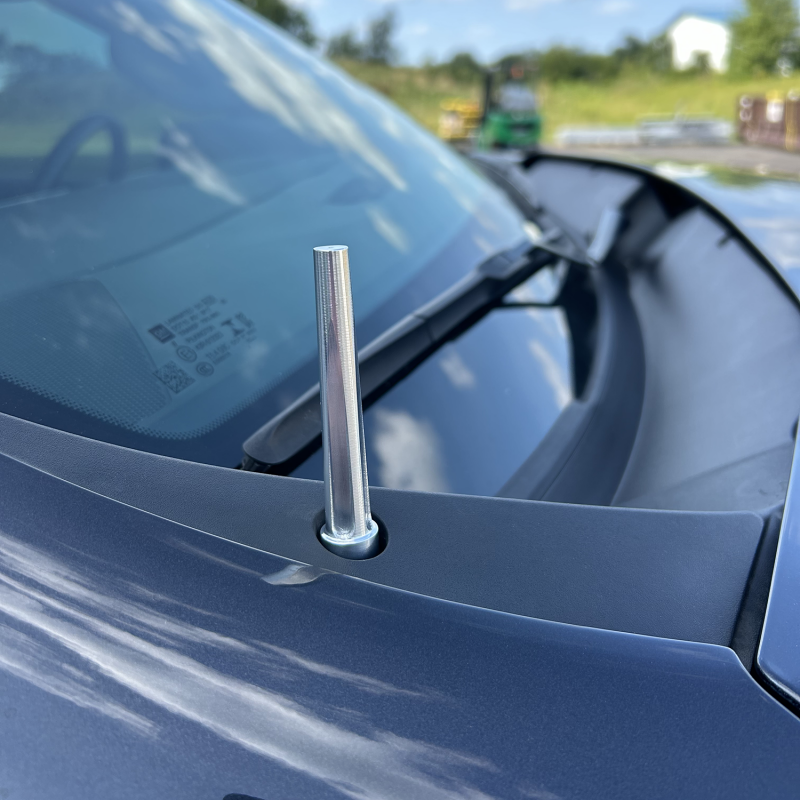 Wehrli 20-26 GM HD Truck Billet TIG Torch Stubby Antenna - Raw Aluminum