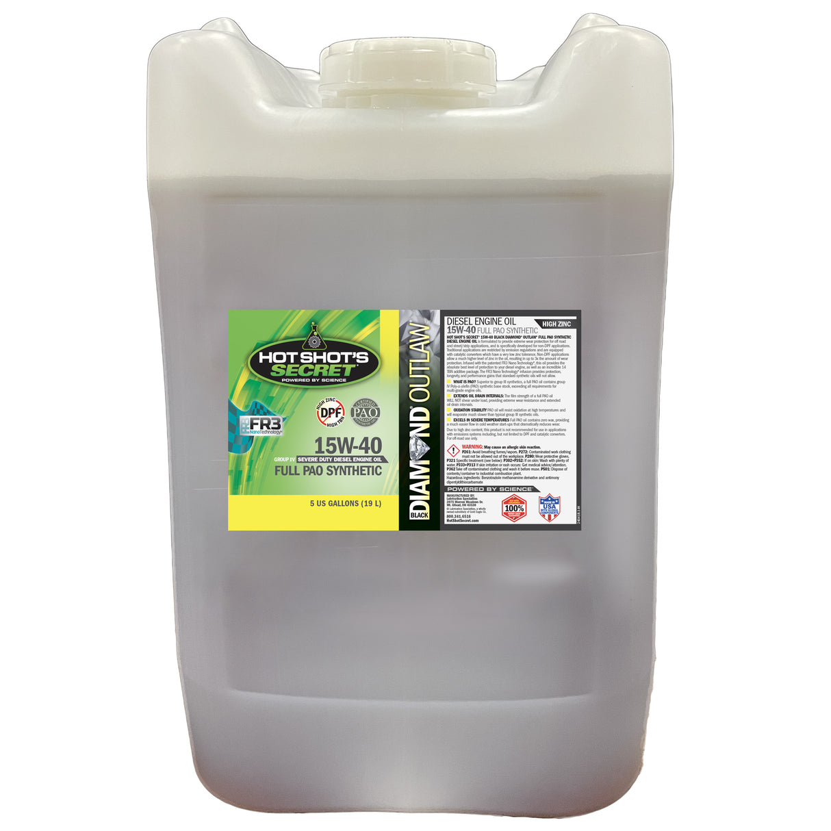 Hot Shot's Secret BLACK DIAMOND OUTLAW 15W40 Engine Oil  - 5 GALLON