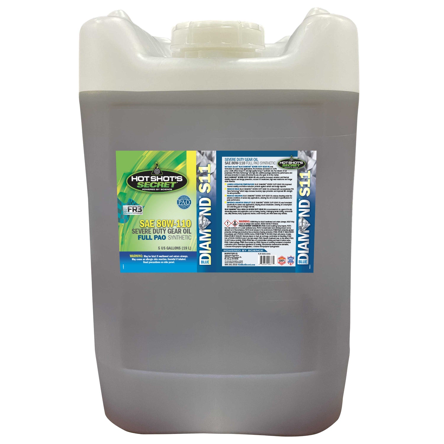 Hot Shot's Secret BLUE DIAMOND GEAR OIL SEVERE DUTY S11 110 WT - 5 GALLON