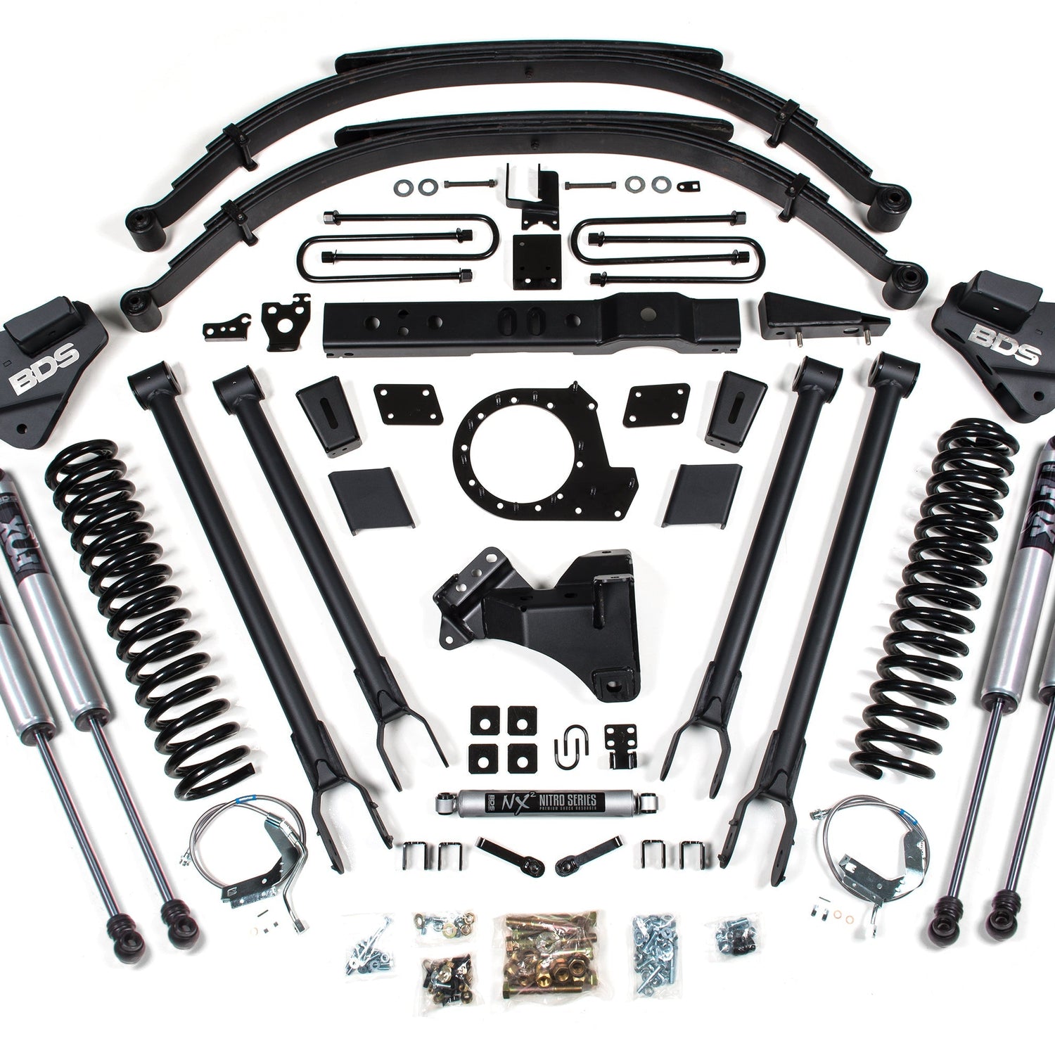 8-Inch Lift Kit - 4-Link Conversion for 2017-2019 Ford F-250/F-350 Super Duty 4WD Diesel - NX2 Nitro Series