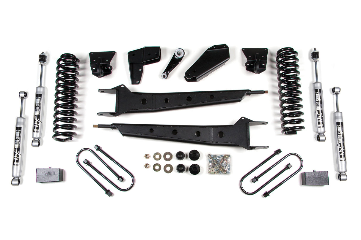 4-Inch Lift Kit w/ Radius Arm for 1980-1996 Ford F-100/F-150 4WD - 4 Inch Leaf Springs