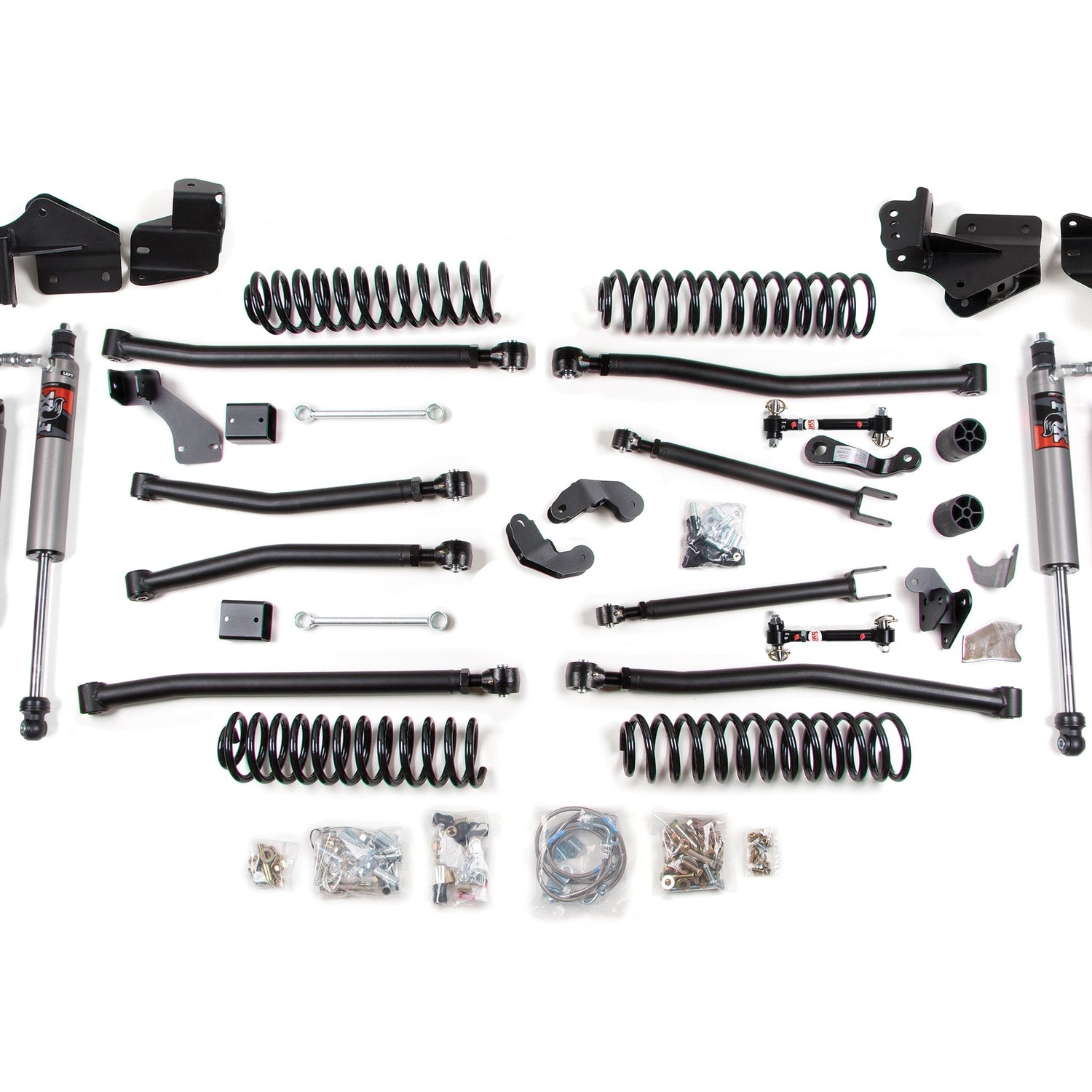 4-Inch Lift Kit - Long Arm for 2007-2018 Jeep Wrangler JK 2-Door - Disconnects