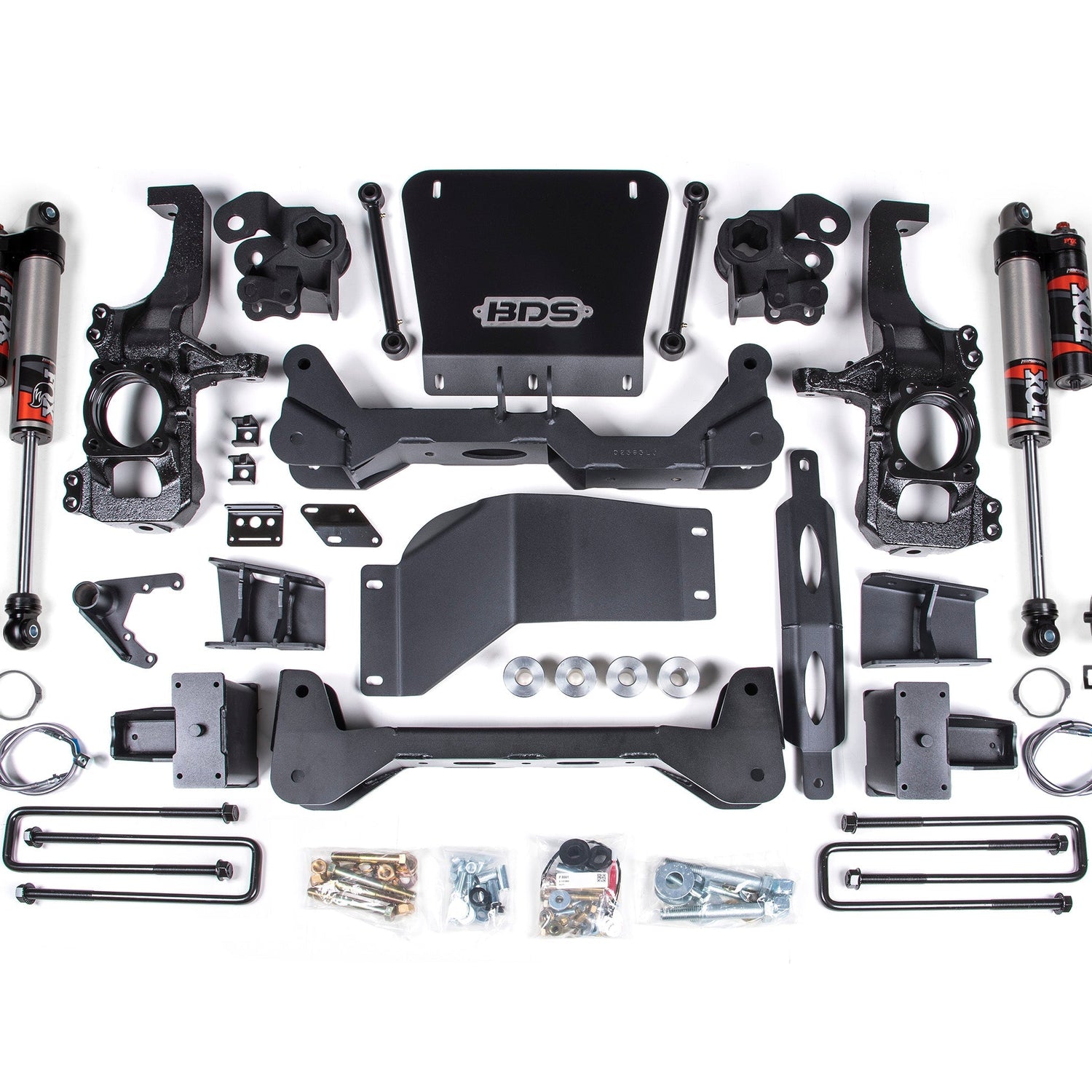 6.5-Inch Lift Kit - FOX Performance Elite for 2020-2024 Chevy Silverado + GMC Sierra 2500HD/3500HD 4WD - 6 Inch Block Kit With Overload