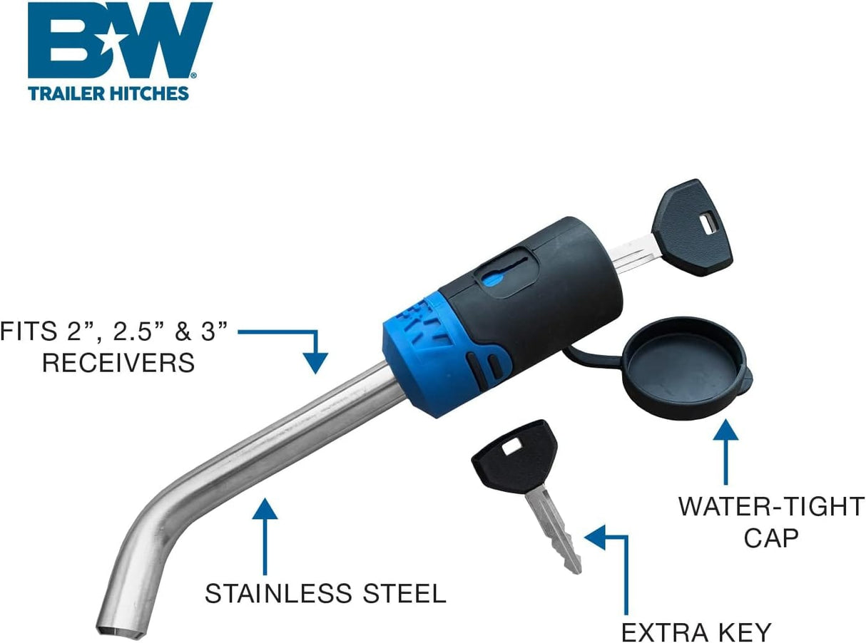 B&W Stainless Steel Receiver Lock