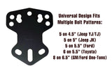 KD Fabworks Spare Tire Carrier License Plate Mount - Fits RIGID CHASE style lights