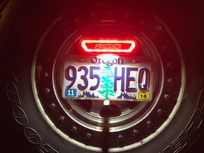 KD Fabworks Spare Tire Carrier License Plate Mount - Fits RIGID CHASE style lights