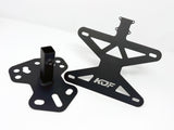KD Fabworks Spare Tire Carrier License Plate Mount - Fits RIGID CHASE style lights