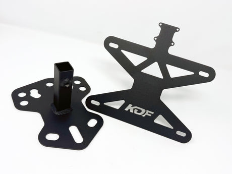 KD Fabworks Spare Tire Carrier License Plate Mount - Fits RIGID CHASE style lights