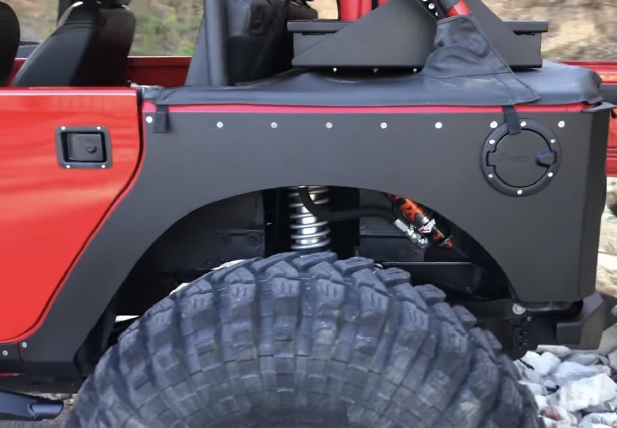 EVO MFG 2007-2018 Jeep Wrangler JK REAR ROCKSKIN BUILDER CORNERS (4DR.)