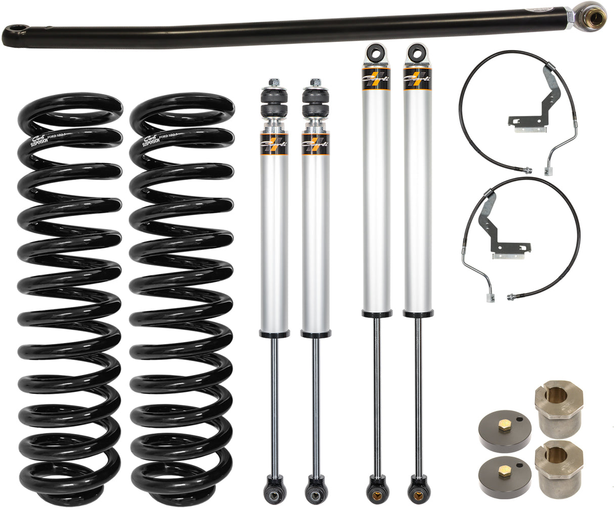 Carli 08-10 Ford F250/350 4X4 Diesel 2.5in Lift Commuter System - PAP