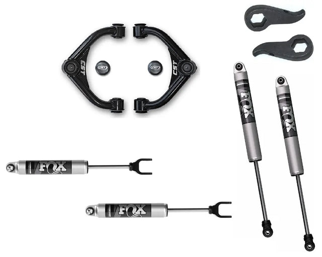 CST Stage 1 Leveling System w/ Fox 2.0 IFP Shocks — 11-19 GM HD 2500HD/3500HD