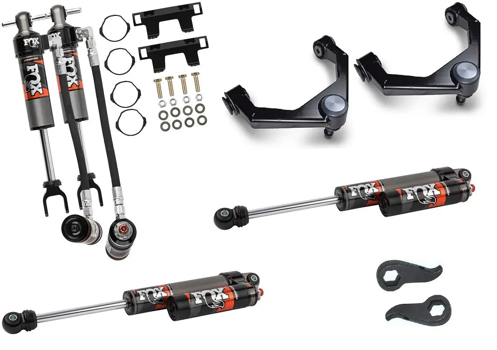 CST Stage 3 Elite Leveling System w/ Fox 2.5 Elite Series Reservoir Shocks — 20-25 GM HD 2500HD/3500HD