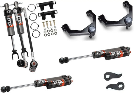 CST Stage 3 Elite Leveling System w/ Fox 2.5 Elite Series Reservoir Shocks — 20-25 GM HD 2500HD/3500HD