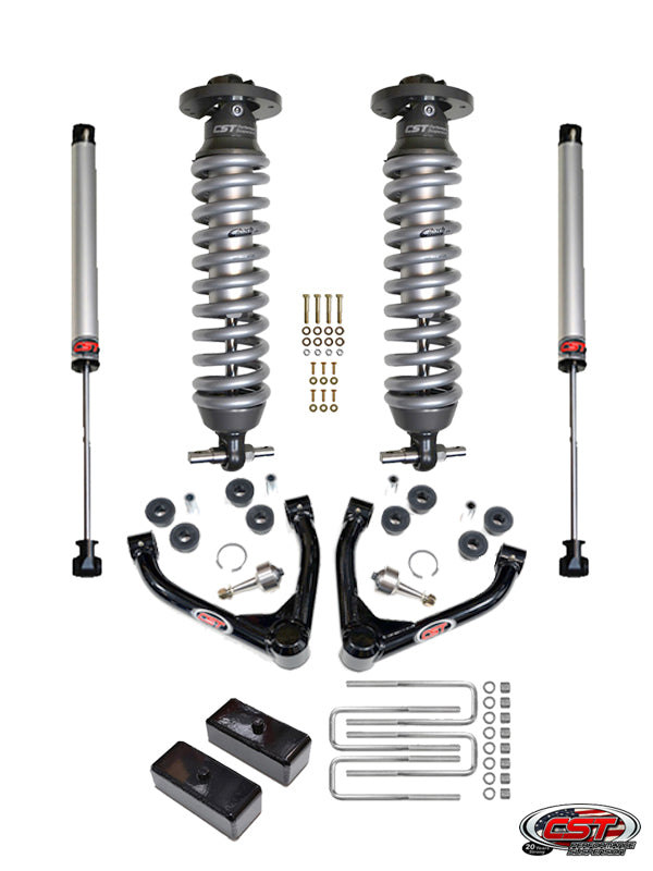 CST 2.5" Stage 3 Coilover System — 14-18 GM 1500 4WD (stamped-steel / cast-aluminum)