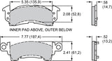 Wilwood Pad Set BP-30 DD52 .52in Thick Brake Pads