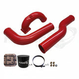 Pusher 3.5" MEGA Intake System with 3.5" Passenger Side Intercooler Tube - Red