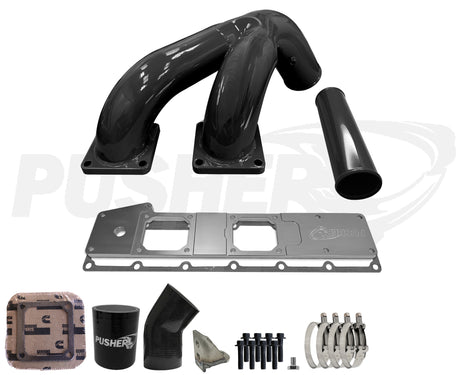 Pusher 3.5" MEGA Twin Intake System 1994-1998 Dodge Cummins 12v