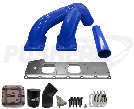Pusher 3.5" MEGA Twin Intake System 1994-1998 Dodge Cummins 12v