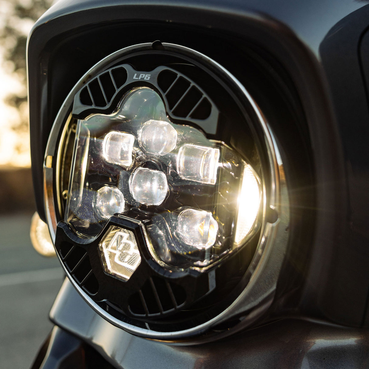 Baja Designs 14-23 Harley Davidson Street Glide (Single Light) DOT LP6 LED DRL Headlight Kit - White