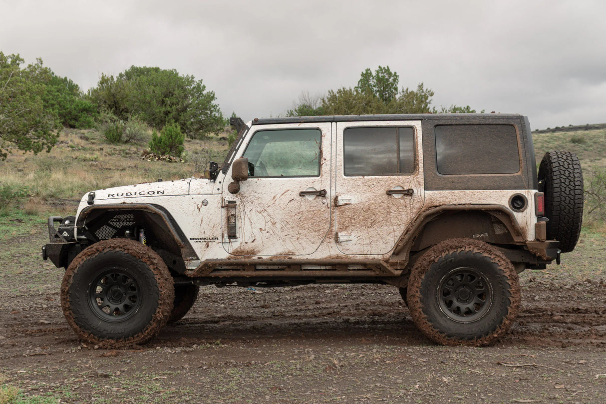 DV8 Offroad 07-18 Jeep Wrangler JK Rear Inner Fender - Satin Black