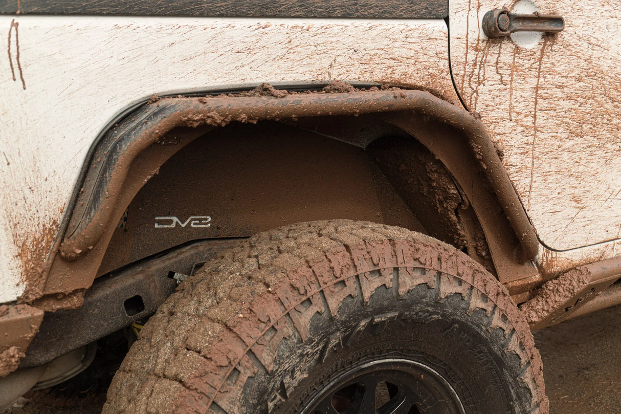 DV8 Offroad 07-18 Jeep Wrangler JK Rear Inner Fender - Satin Black