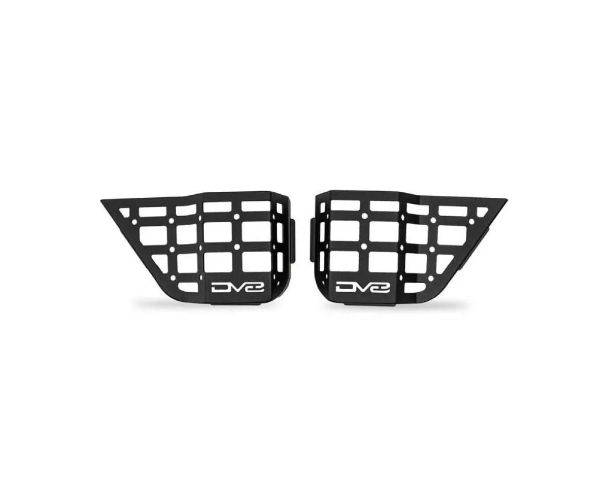 DV8 Offroad 11-18 Jeep Wrangler JK 4 Door Only Rear Door Pocket Molle Panels - Black