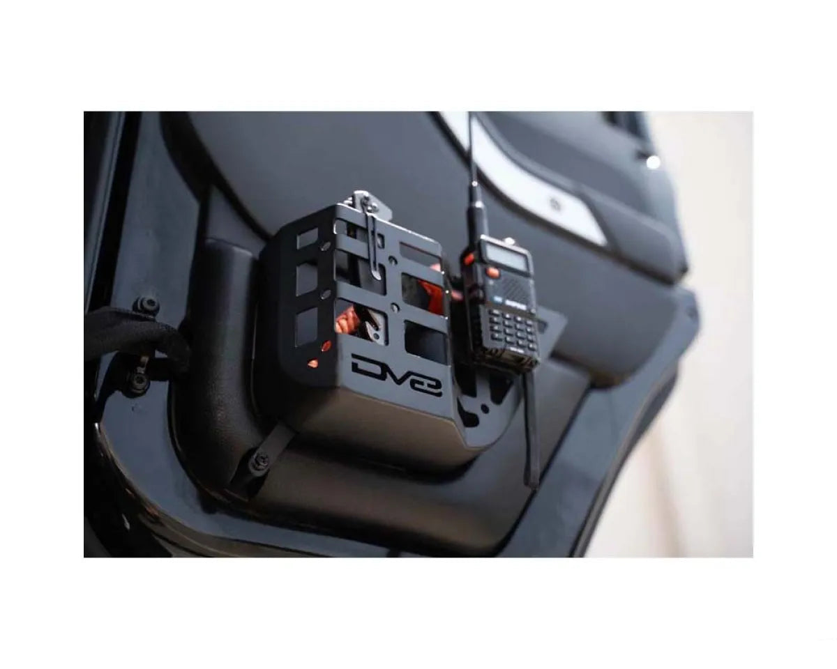 DV8 Offroad 11-18 Jeep Wrangler JK 4 Door Only Rear Door Pocket Molle Panels - Black