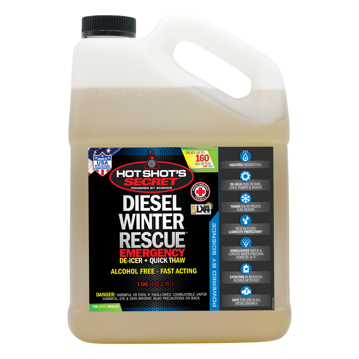 Hot Shot's Secret DIESEL WINTER RESCUE Emergency Quick Thaw - 1 Gallon