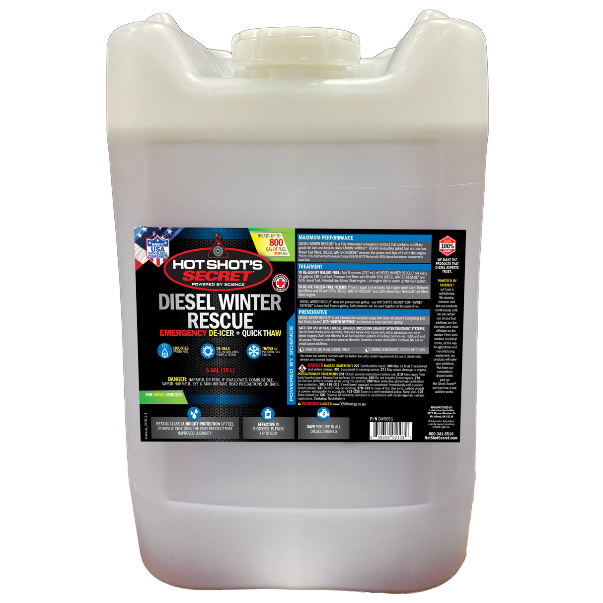 Hot Shot's Secret DIESEL WINTER RESCUE Emergency Quick Thaw - 5 GALLON