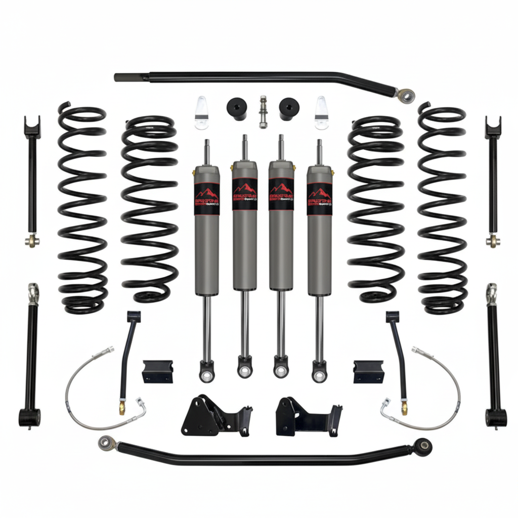 Dynatrac EnduroSport® 4.5" Suspension Lift Kit System 3, JK45-1X5310-L3, 2007-2018 Jeep Wrangler JK