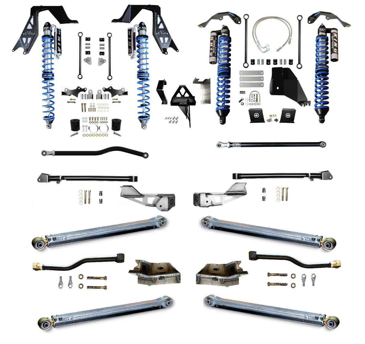 EVO MFG 2020-2024 Jeep Gladiator JT (Diesel) King 2.5 Inch Coilover Long Arm PRO PLUS