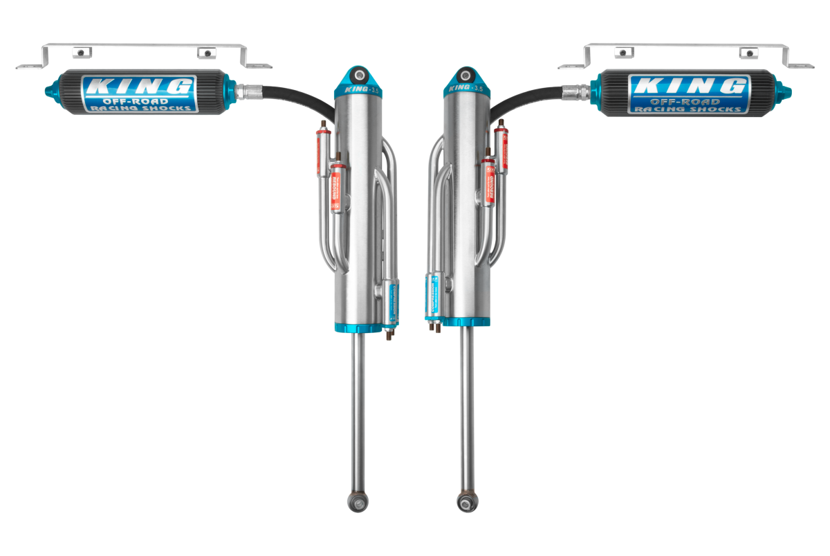 King Shocks 2021+Ford F150 Raptor Rear 3.5 Dia Full Adj. 4 Tube Bypass w/ Finned Res Shock - Pair