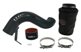 Wehrli 4 inch mandrel bent aluminum air intake kit for 2007.5-2009 6.7L Cummins in WCFab Grey