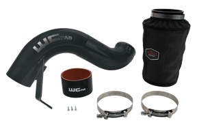 Wehrli 4 inch mandrel bent aluminum air intake kit for 2007.5-2009 6.7L Cummins in WCFab Grey