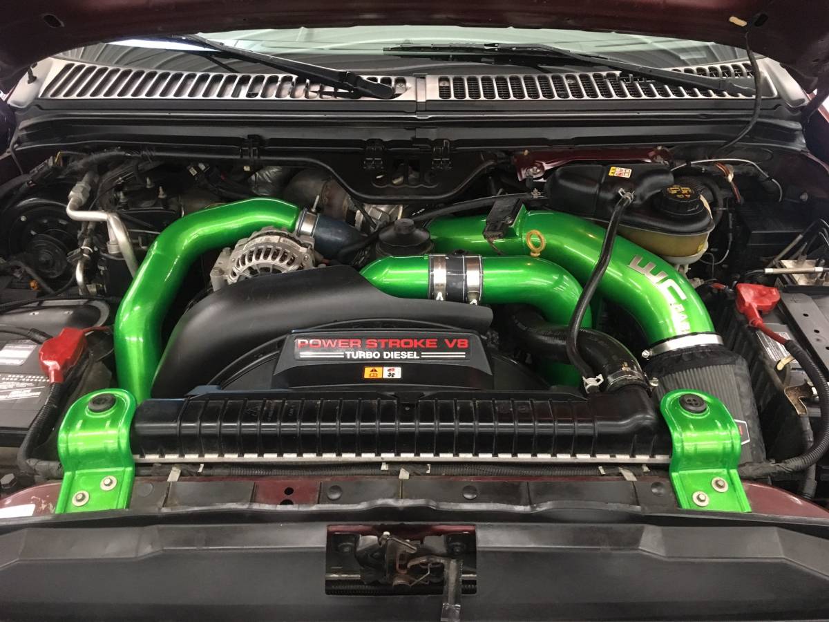 Wehrli 4 inch intake kit for 6.0L Powerstroke with dry air filter and Outerwears pre-filter cover