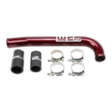 Wehrli aluminum upper coolant pipe for 2003-2009 5.9L and 6.7L Cummins in WCFab Red