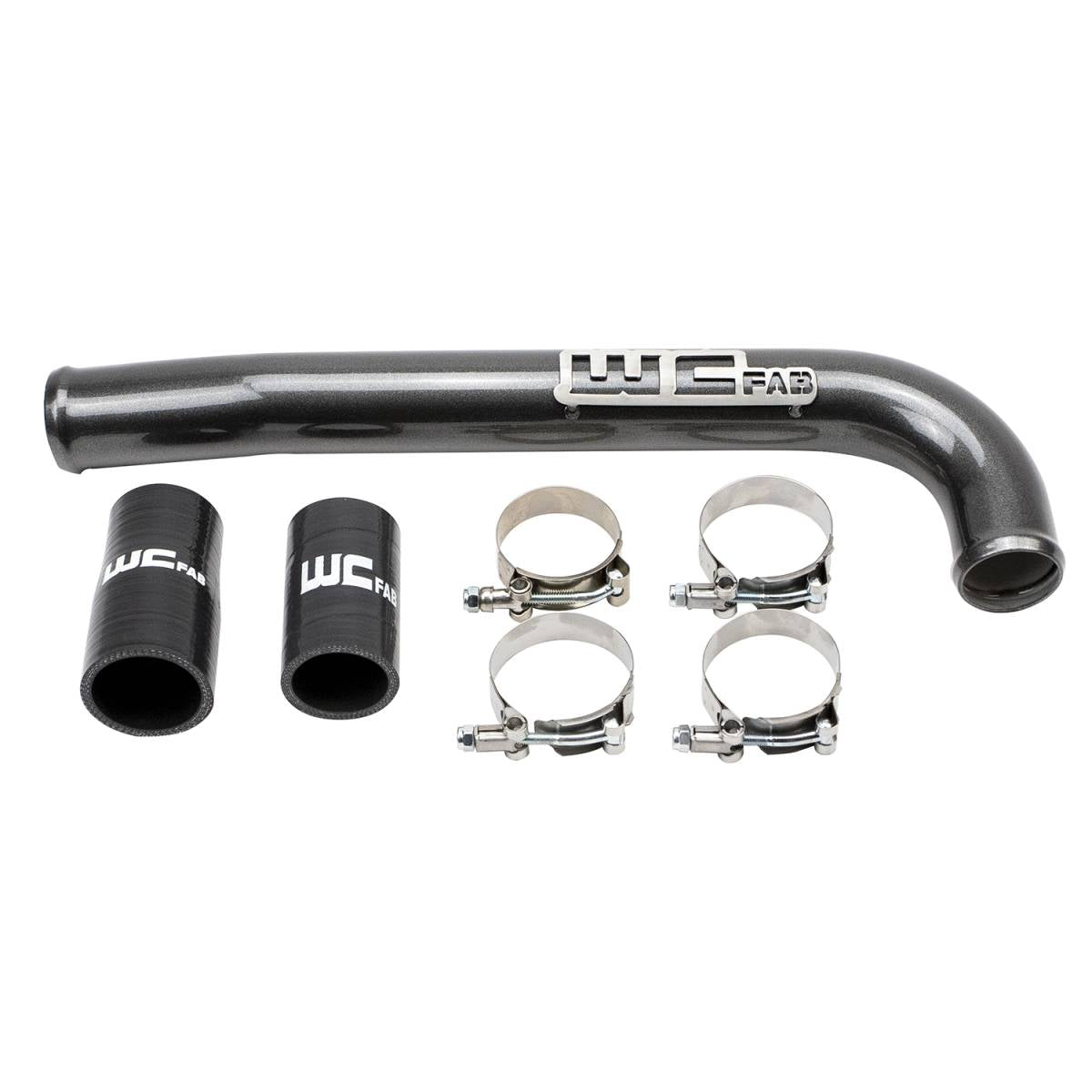 Wehrli Cummins upper coolant pipe in WCFab Grey