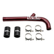 Wehrli fabricated aluminum upper coolant pipe for 2013-2015 6.7L Cummins with dual radiator, replaces the OEM plastic Y pipe
