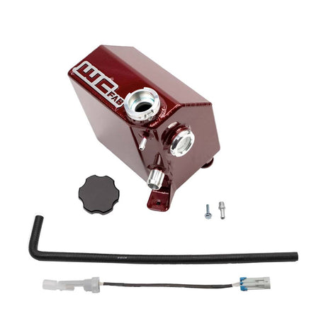 Wehrli OEM placement fabricated aluminum coolant tank kit for 2017-2019 L5P and 2019+ L5D Duramax with sight glass and billet cap