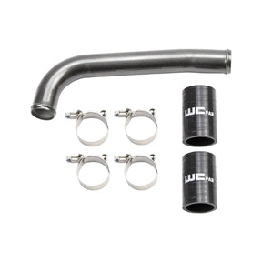 Wehrli 14 gauge aluminum upper coolant pipe for 2001-2005 LB7/LLY Duramax in Kingsport Grey